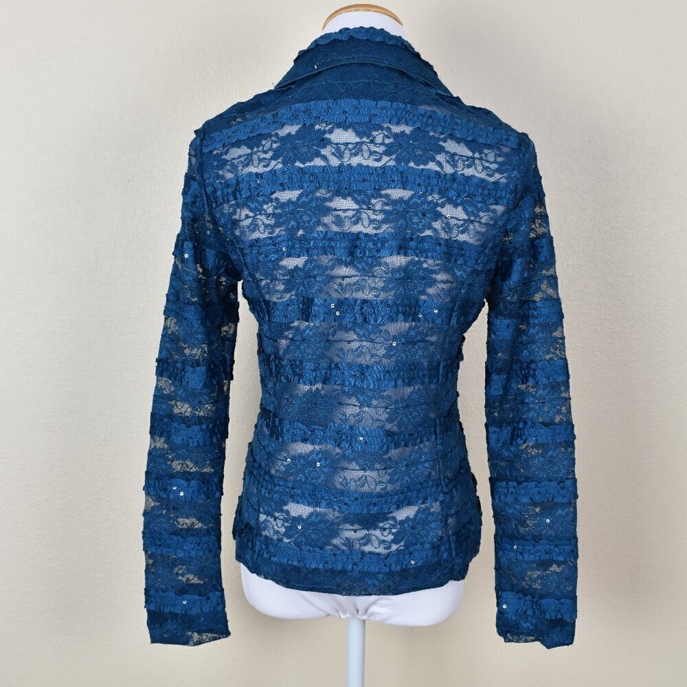 Clara Sun Woo Lace Ribbon Stripe Blazer Jacket S - Picture 6 of 9